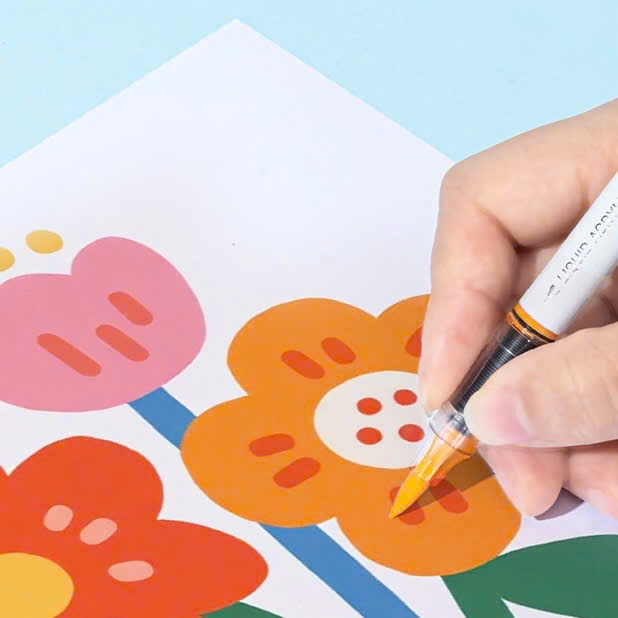 Bút lông màu Acrylic Deli C119 (12), Acrylic Marke, Màu Acrylic