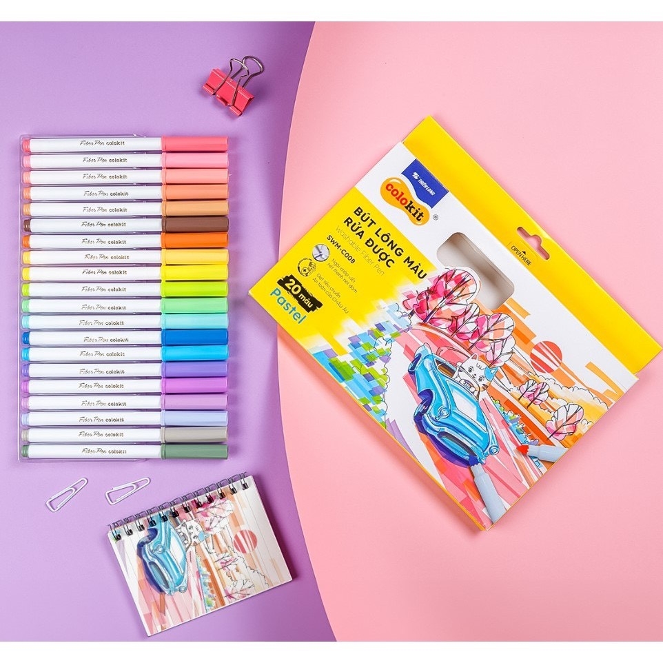 Bút lông màu rửa được TL Colokit SWM-C008 20 màu (100)