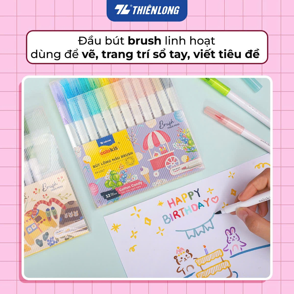 Bút lông màu TL Colokit FP-C017/FP-C018 cotton candy