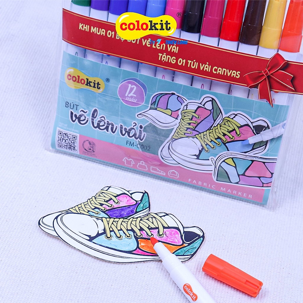 Bút vẽ lên vải TL Colokit FM-C002 12 màu (24)