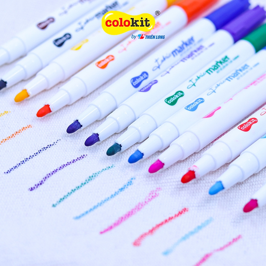 Bút vẽ lên vải TL Colokit FM-C002 12 màu (24)