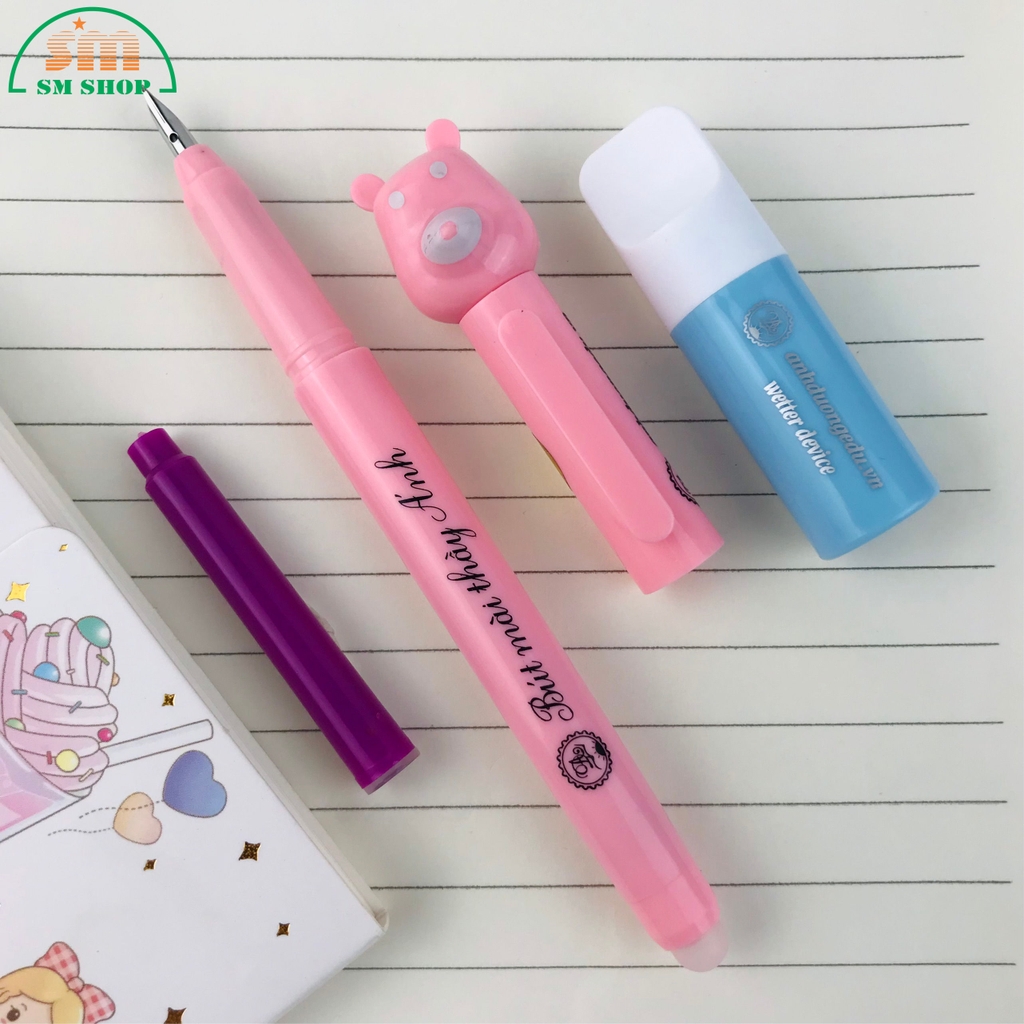 Bút máy xóa được + ống mực  Ánh Dương SH082