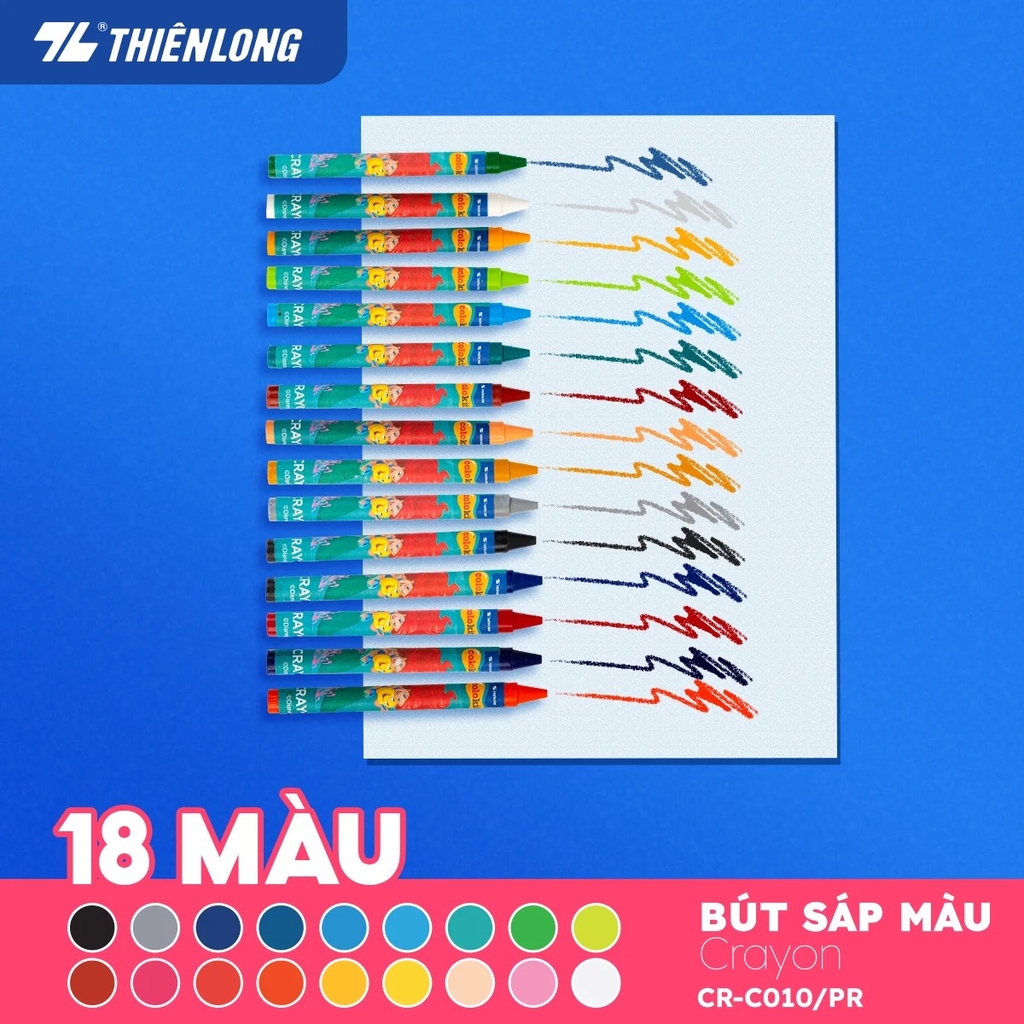 Bút sáp màu TL Colokit CR-C010/PR 18 màu