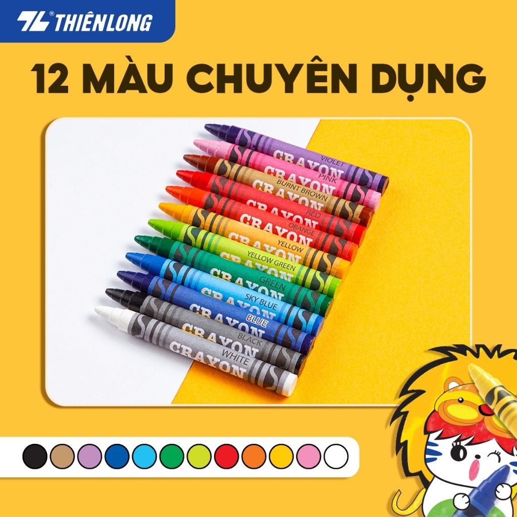 Bút sáp màu TL Colokit  CR-C016 12 màu (10/300)