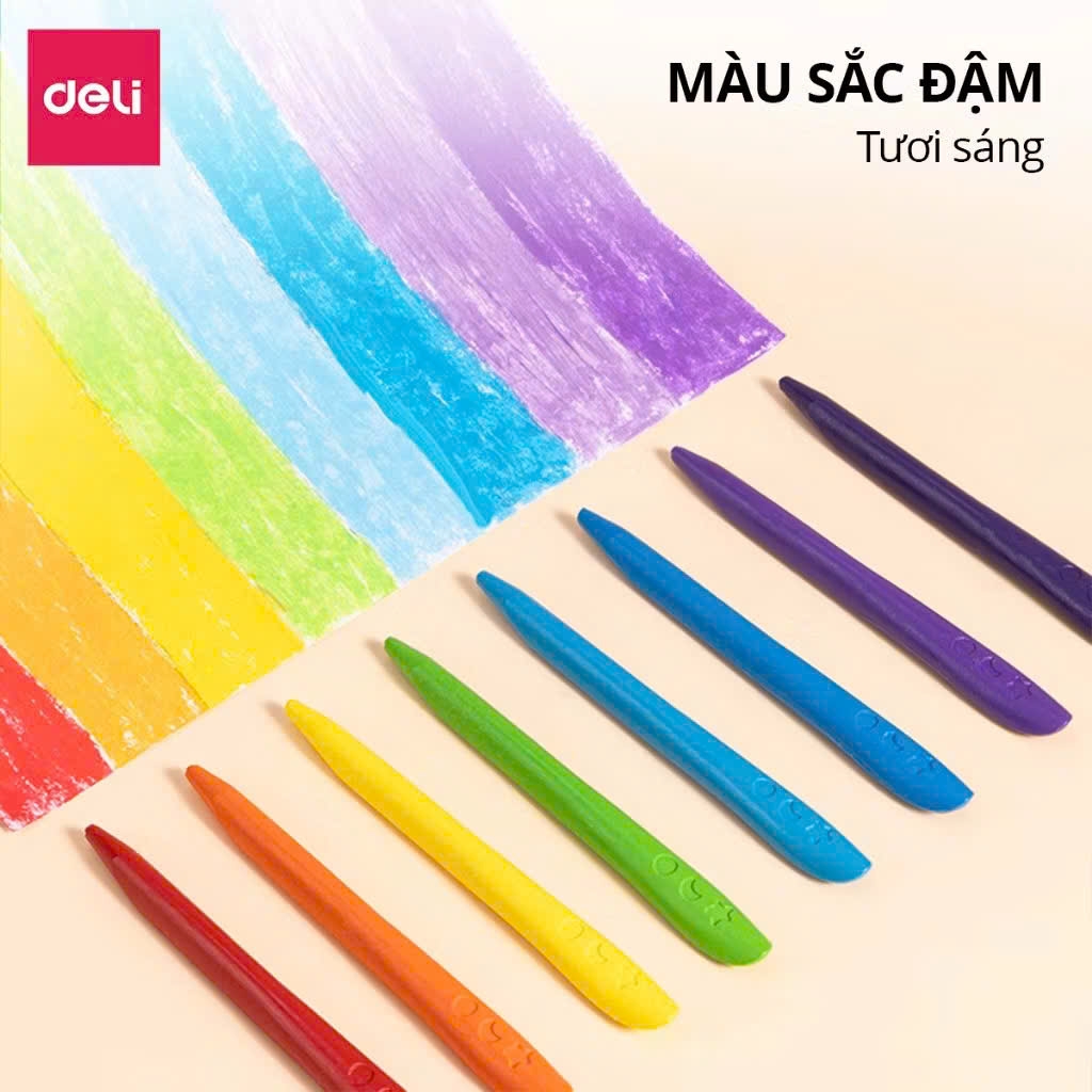 Bút sáp màu Deli C229-12 12 màu (20)