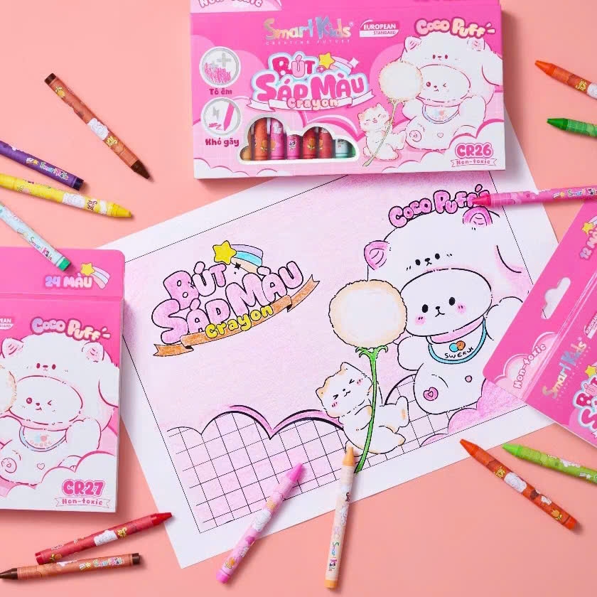 Bút sáp màu Smart Kids CR25/ CR26/ CR27