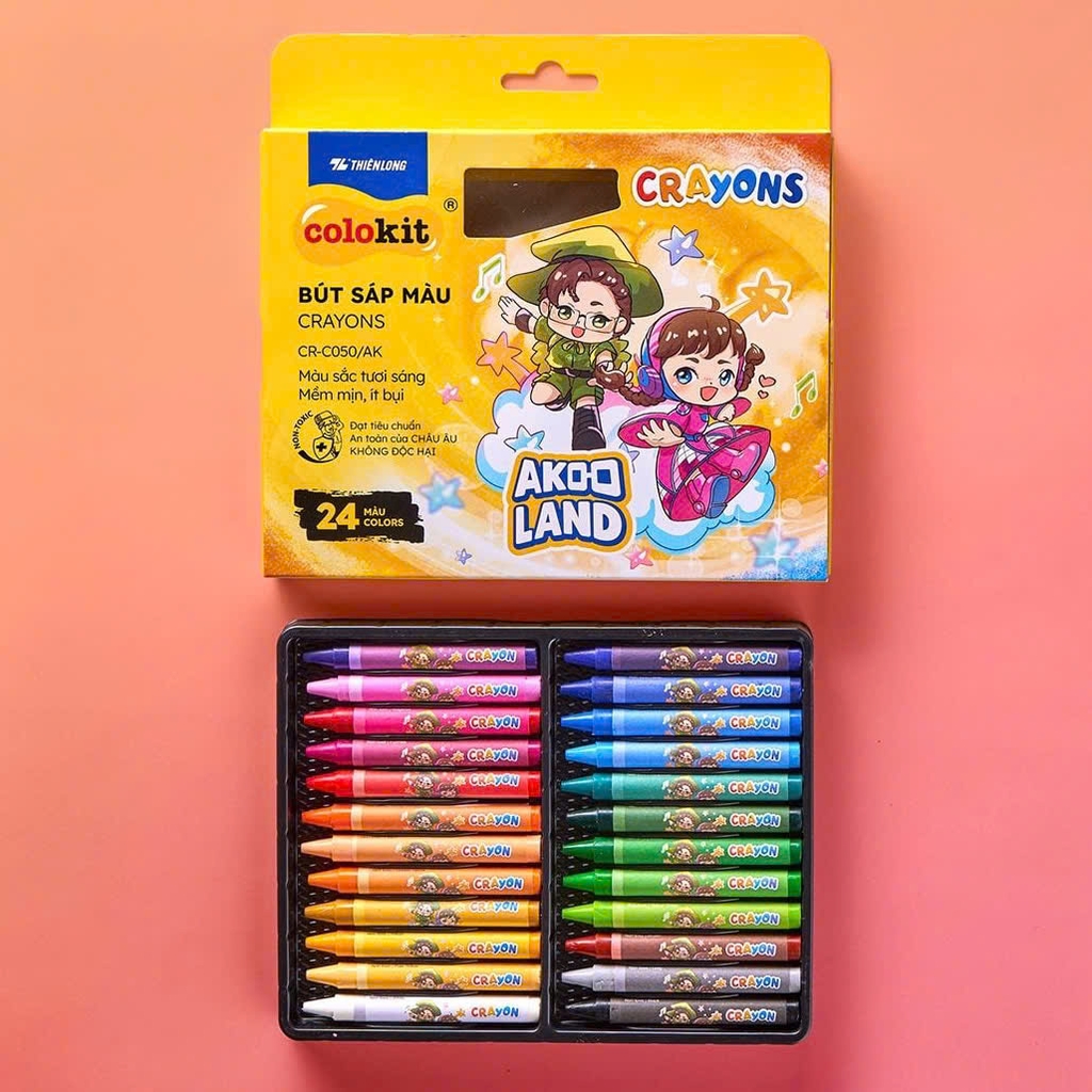 Bút sáp màu TL Colokit Akooland