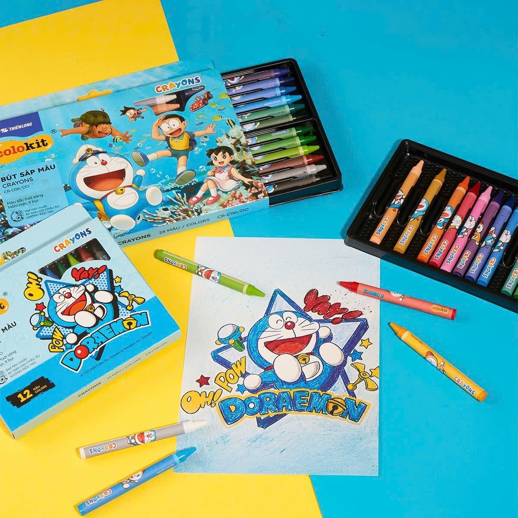 Bút sáp màu TL Colokit Doraemon CR-C04/DO / CR-C05/DO / CR-C06/DO