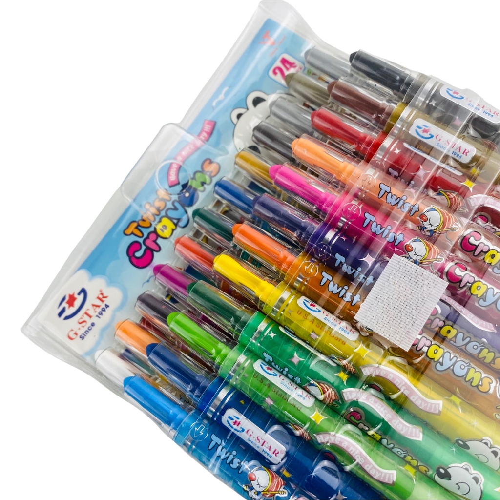 Bút sáp vặn Gstar GS-906 24 màu ngắn