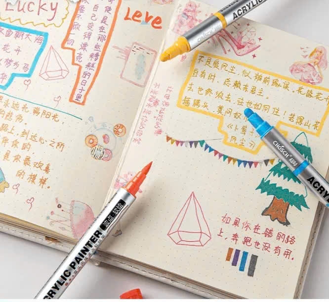 Bút sơn Chosch Acrylic Painter CS-H840/CS-H841/CS-H842 8 màu