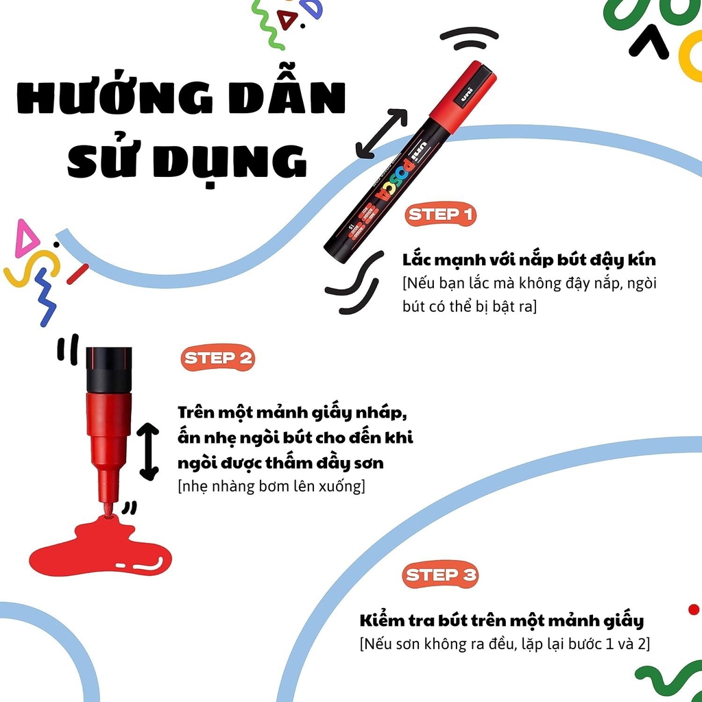 Bút sơn Uni PC-3M 0.9~1.3mm (6)