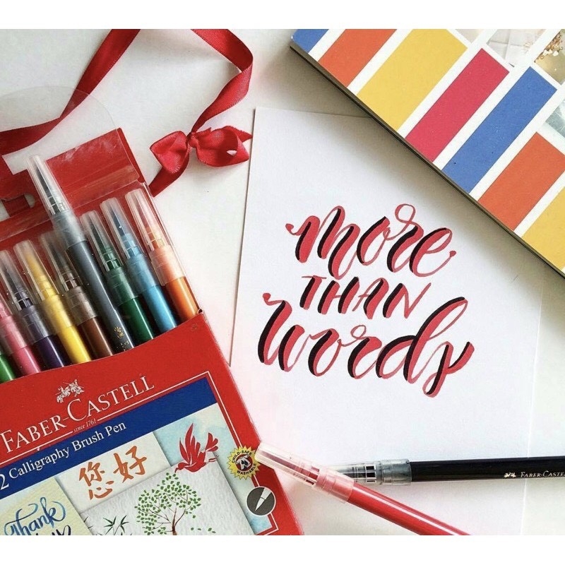 Bút thư pháp Faber-Castell Calligraphy 551512 12 màu
