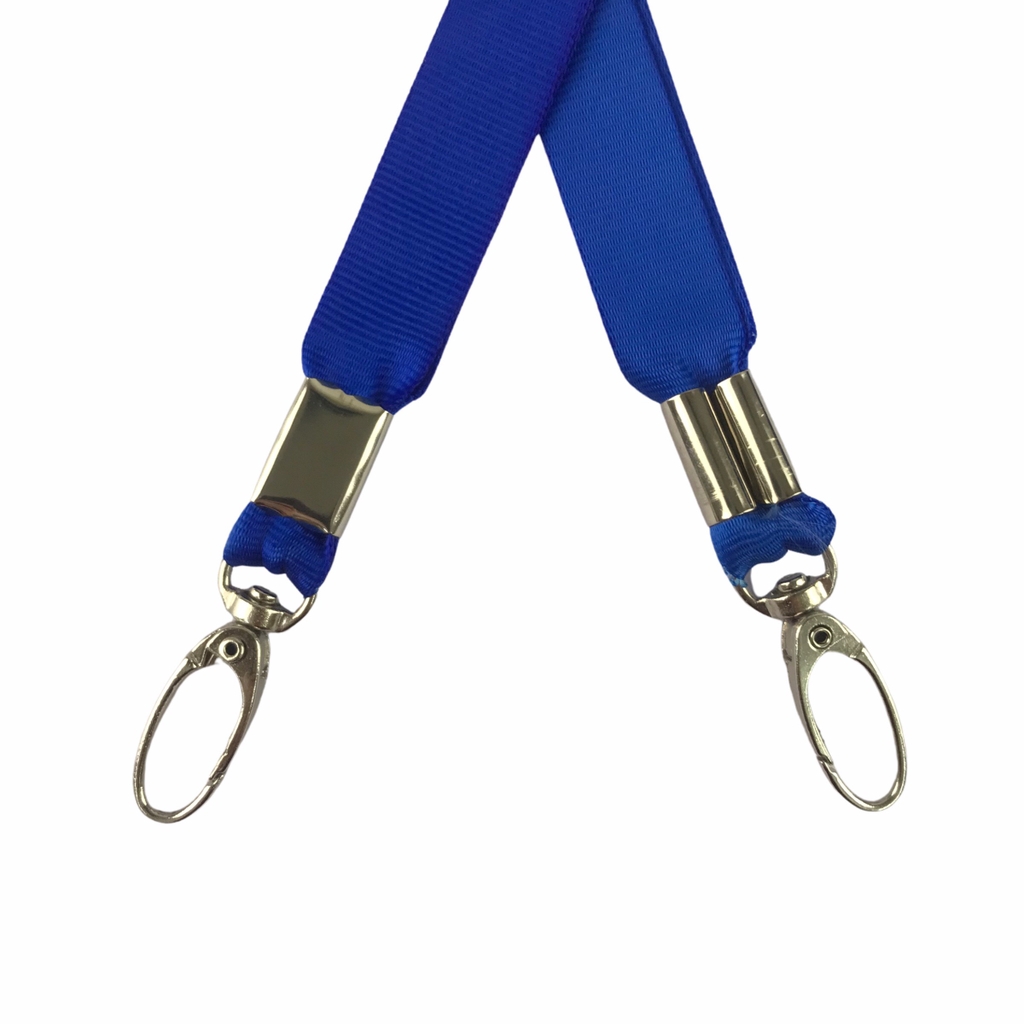 Dây đeo thẻ lụa 1.5cm đầu móc xoay [50] (100)