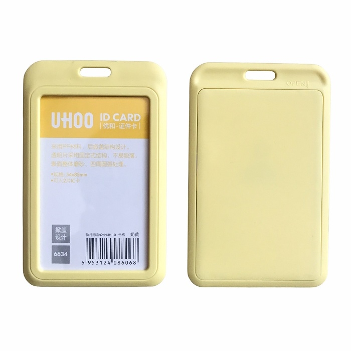 Bao đựng thẻ Uhoo 6634 5.4x8.5cm 1 mặt đứng vàng (6/120/720)