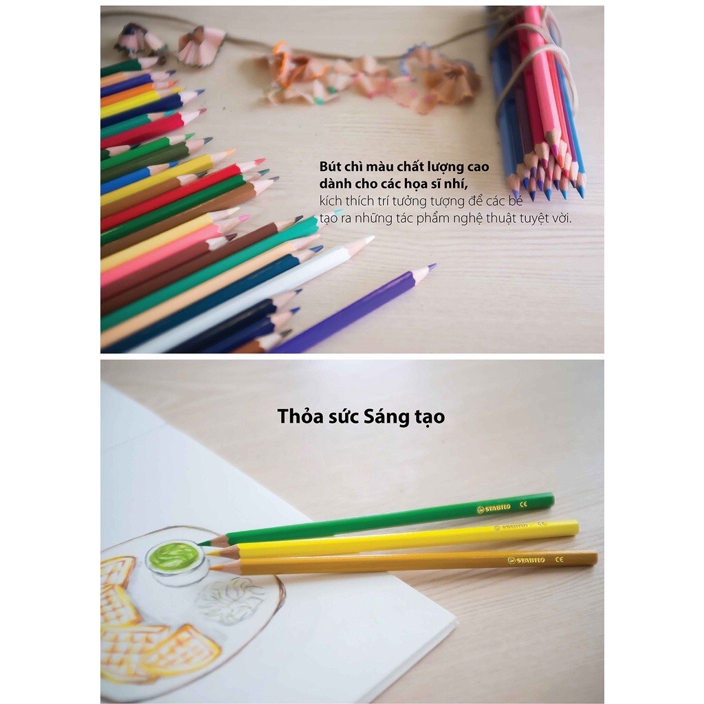 Bút chì màu Stabilo Swans CLS-12H / CLS-24H dài