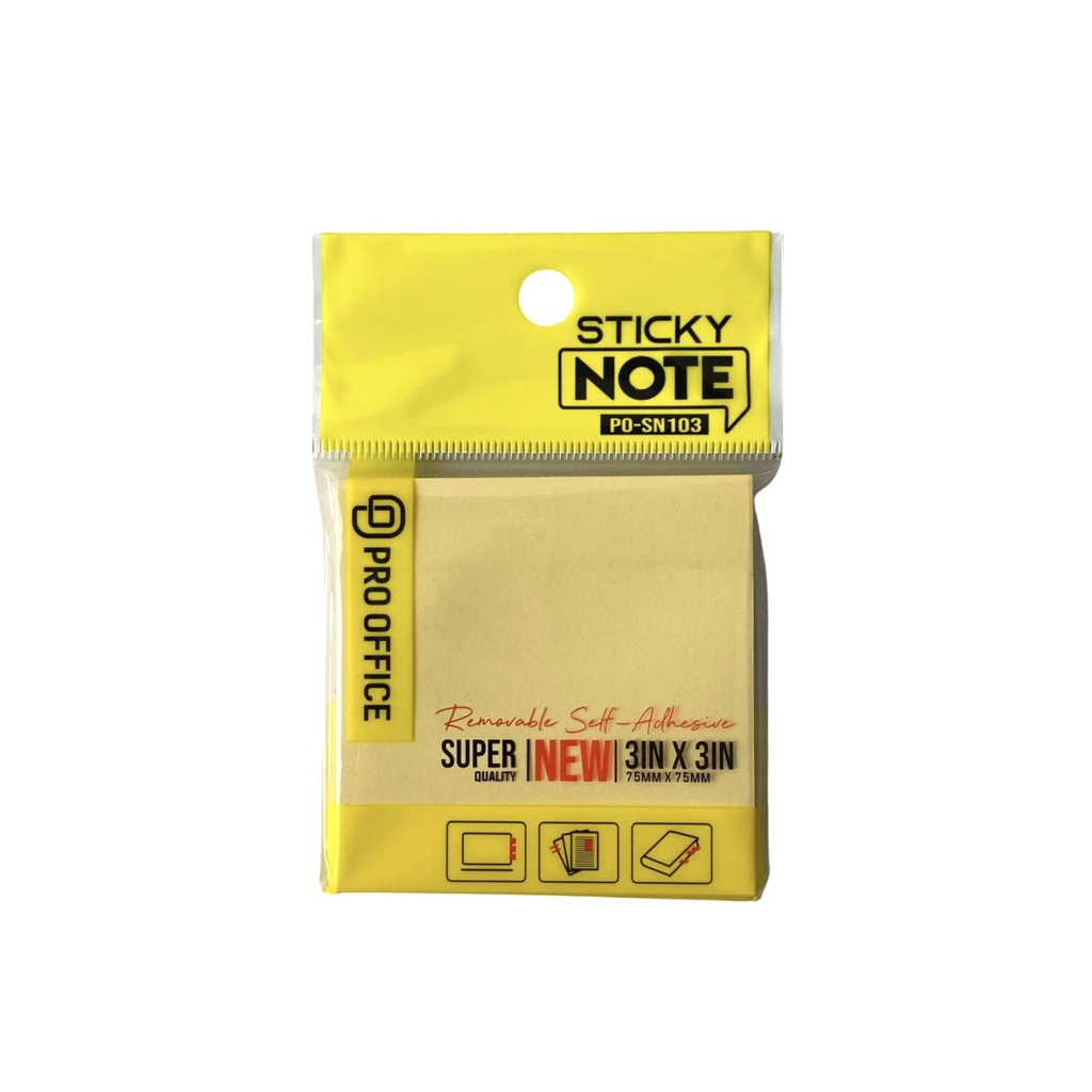 Giấy note Pro Office PO-SN102 / PO-SN103 / PO-SN104 / PO-SN105 vàng