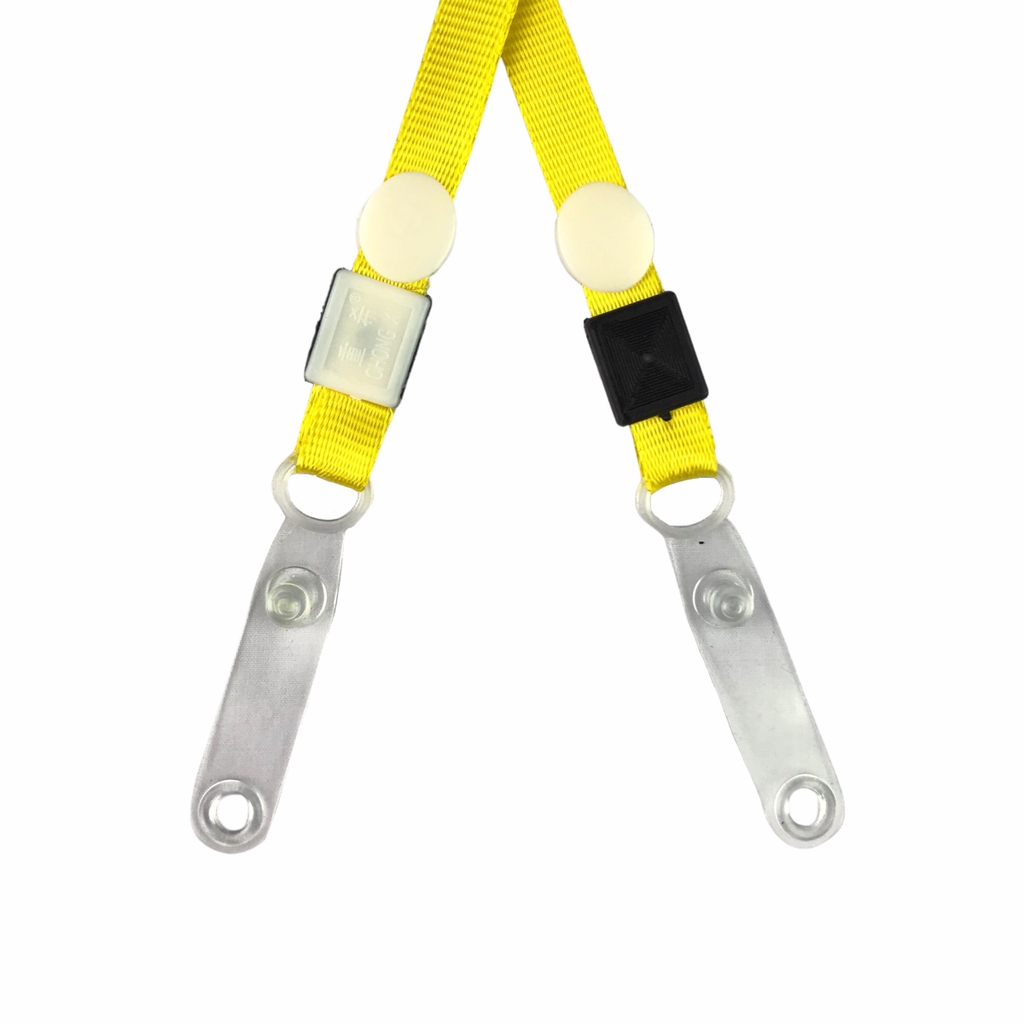 Dây đeo thẻ lụa 1cm đầu móc nhựa trong [50] (100)