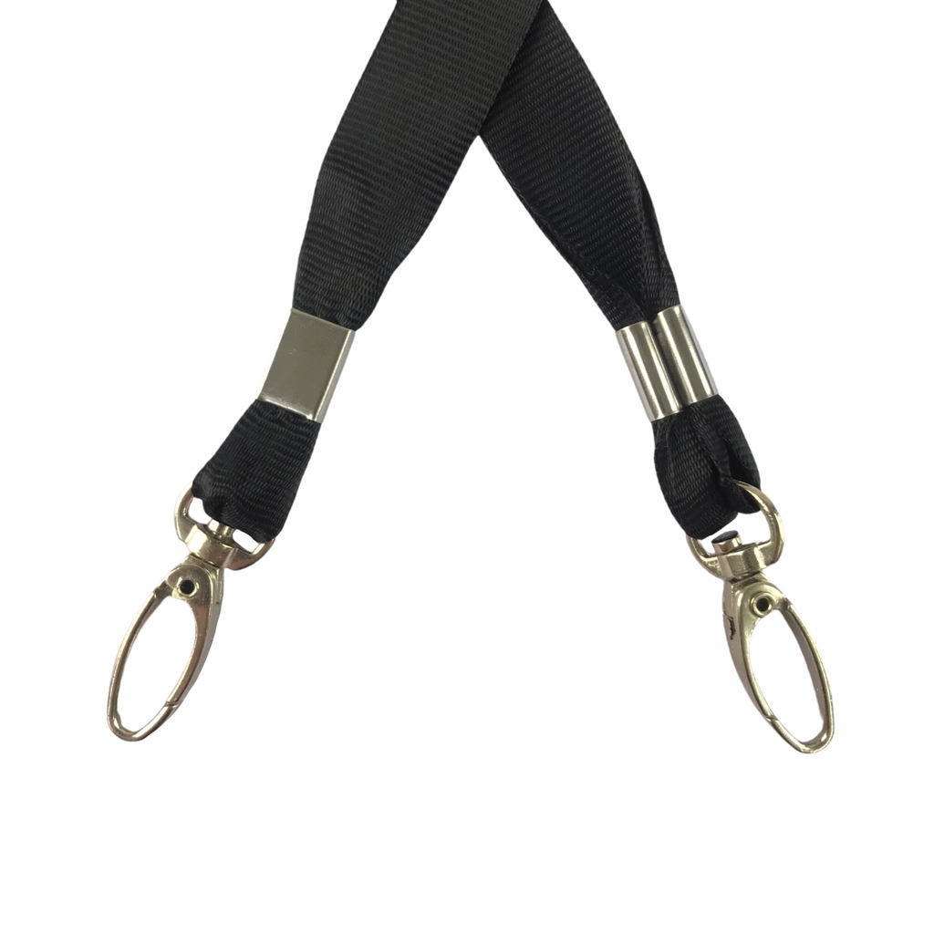 Dây đeo thẻ lụa 1.5cm đầu móc xoay [50] (100)