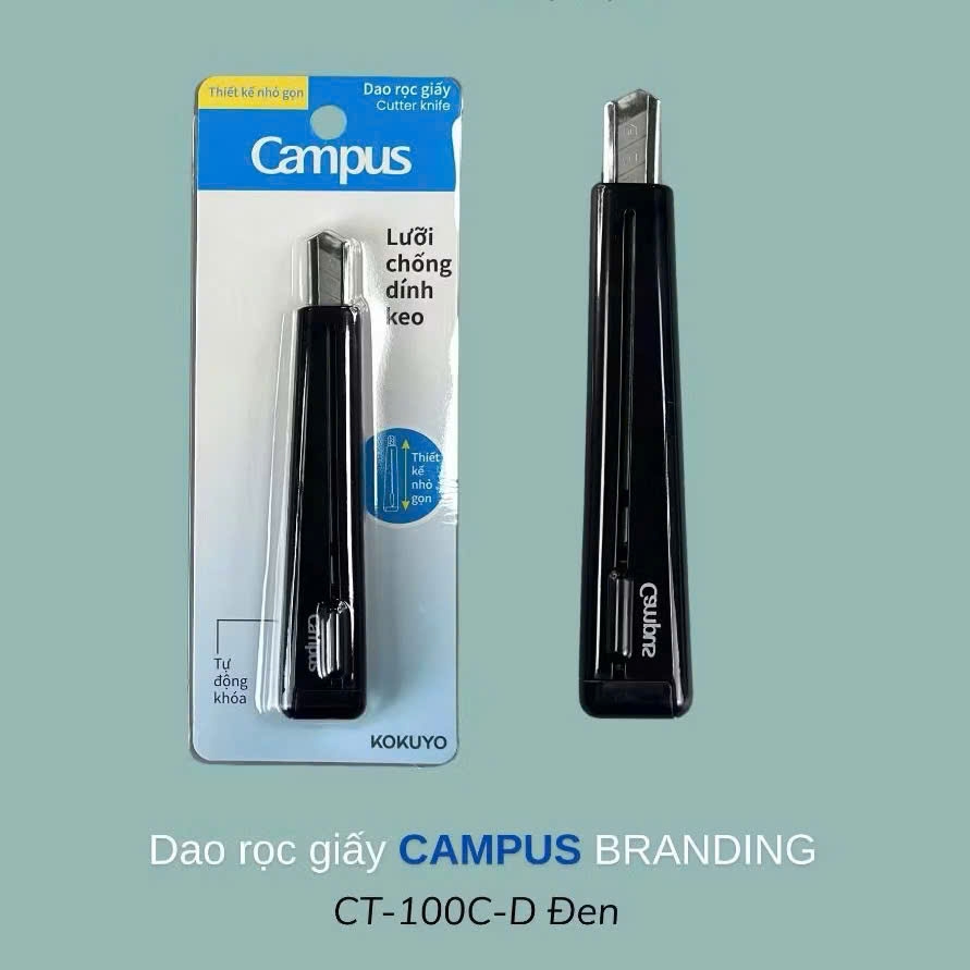Dao rọc giấy Campus CT-1000C-W trắng 9mm, dao cắt giấy, dao bẻ lưỡi, văn phòng phẩm (24)