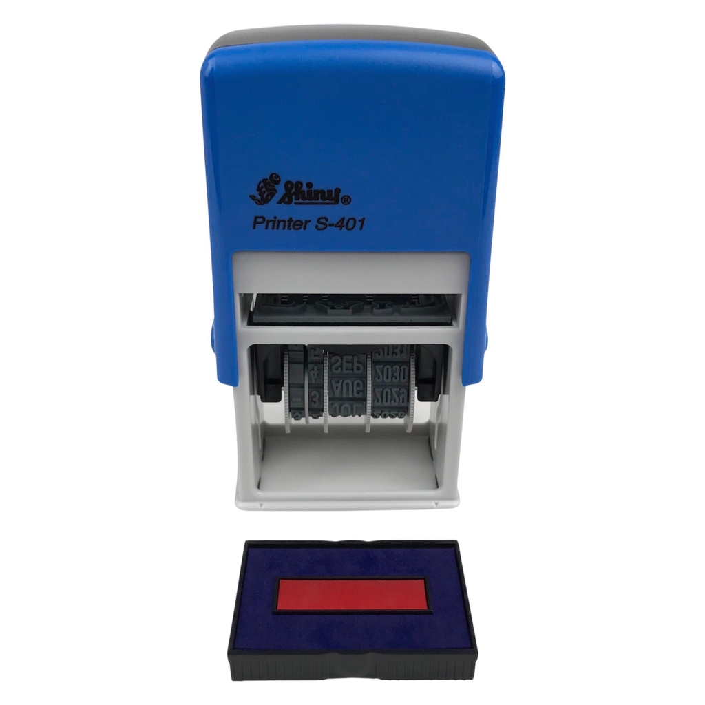 Dấu date tự động - Thẻ mực Shiny S401 Paid trong đỏ ngoài xanh