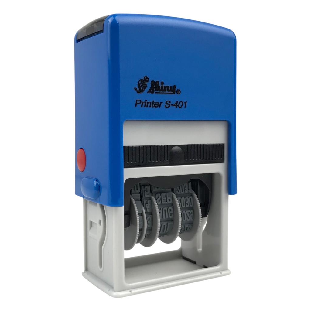 Dấu date tự động - Thẻ mực Shiny S401 Paid trong đỏ ngoài xanh