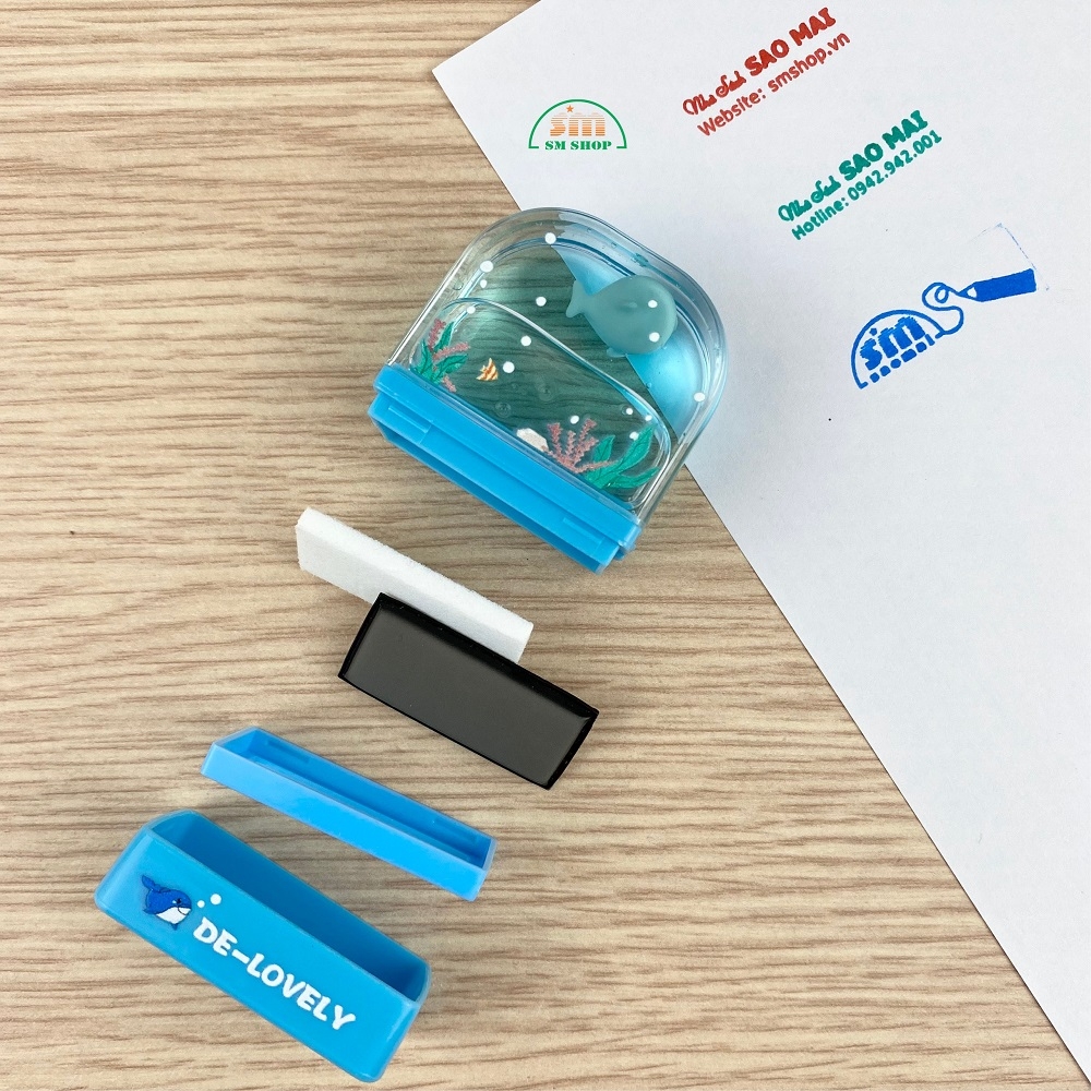 Dấu mực chìm (flash) Q1328 28x13mm có nội dung