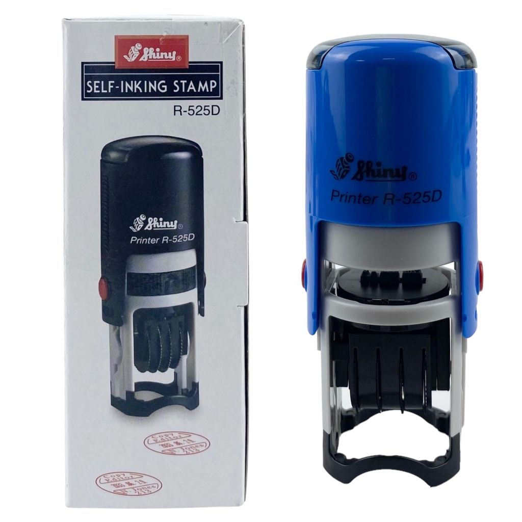 Dấu - Thẻ mực Shiny R525D Φ25mm trắng
