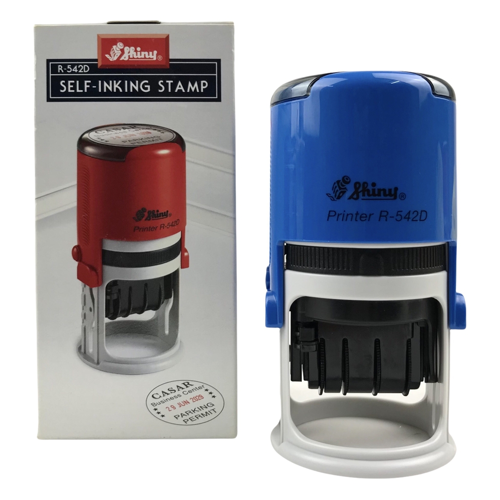 Dấu - Thẻ mực Shiny R542D Φ42mm trắng