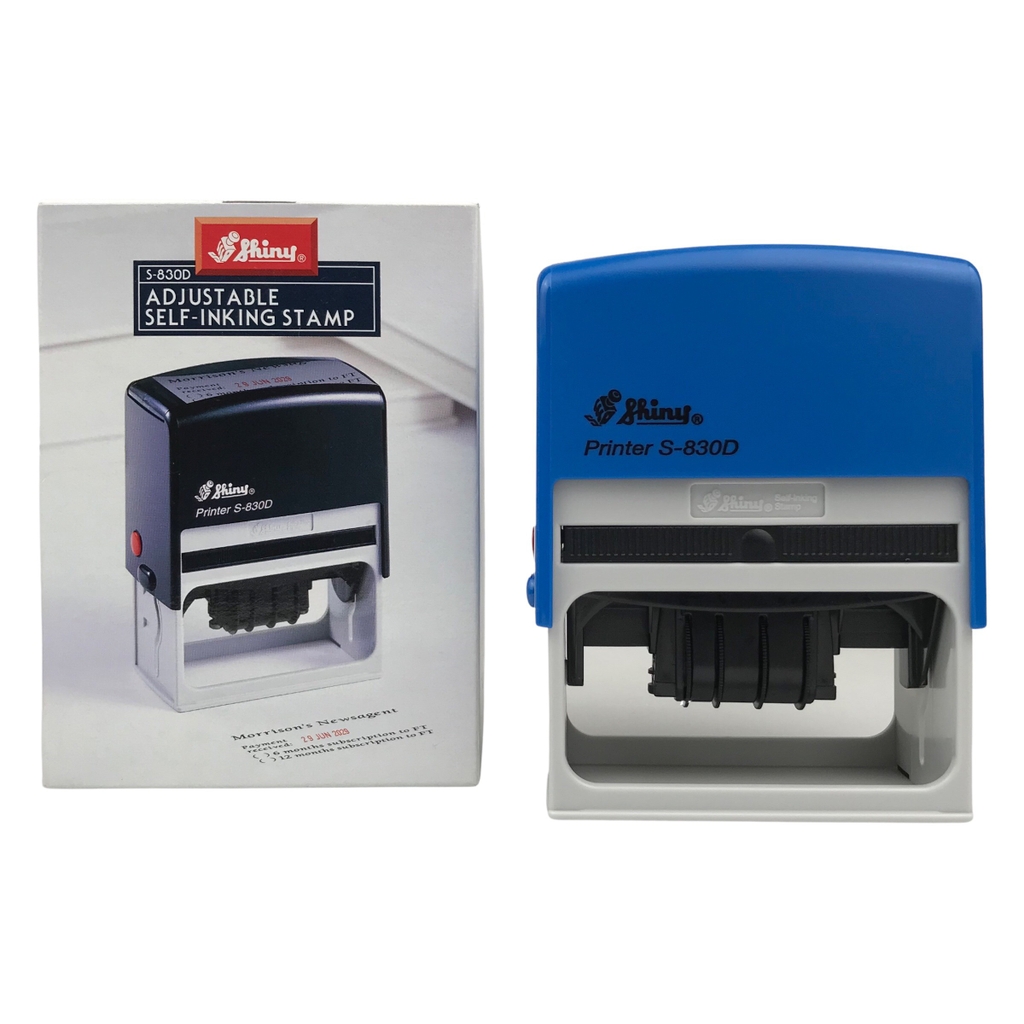 Dấu - Thẻ mực Shiny S830D 75x38mm trắng