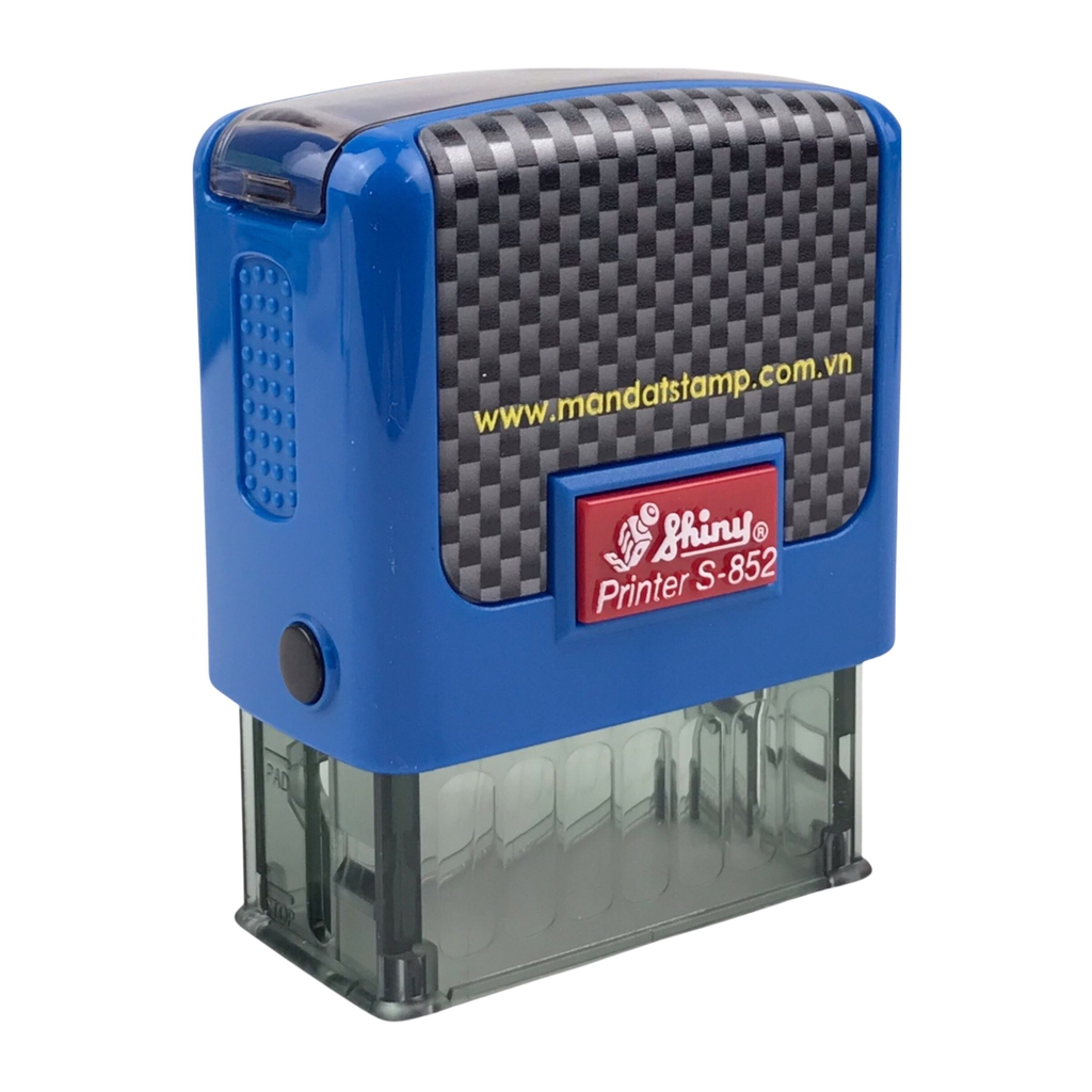 Dấu - Thẻ mực Shiny S852 38x14mm trắng