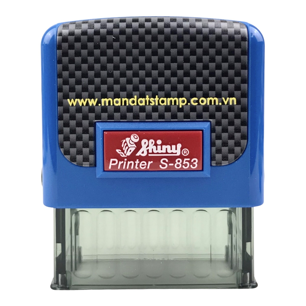 Dấu - Thẻ mực Shiny S853 47x18mm trắng