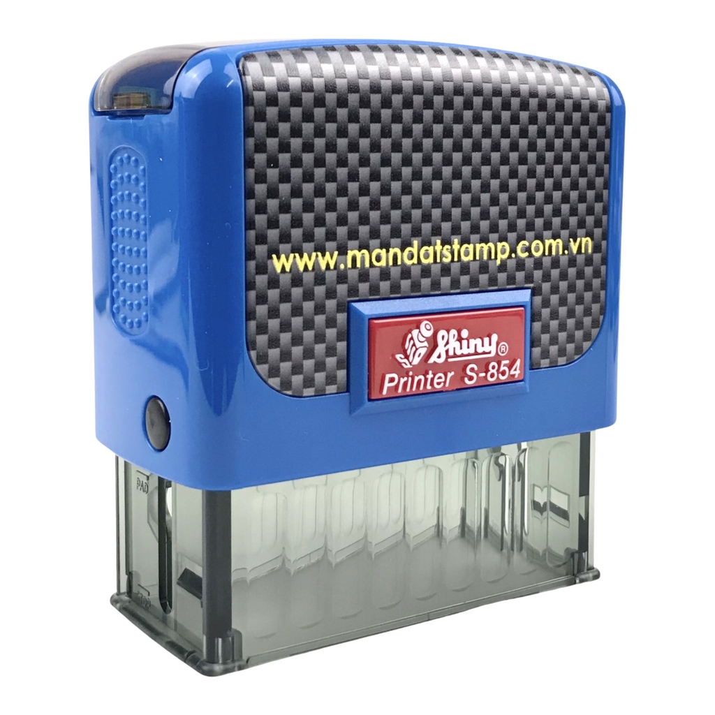 Dấu - Thẻ mực Shiny S854 58x22mm trắng