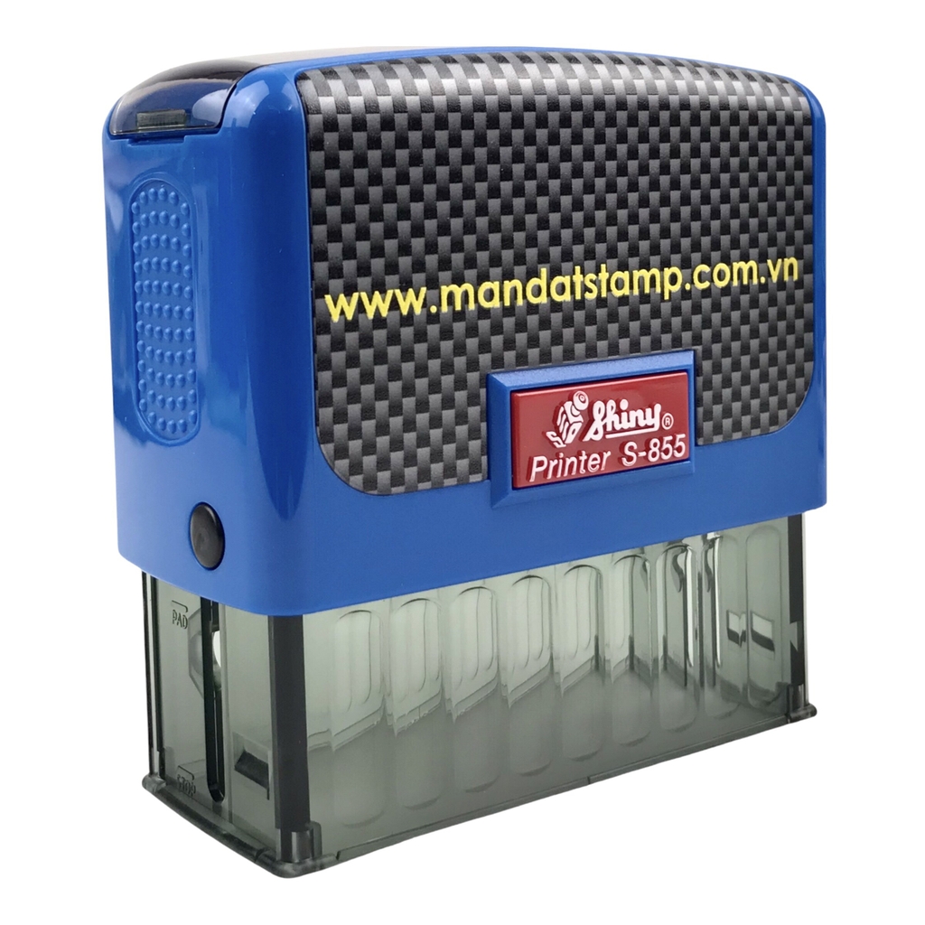 Dấu - Thẻ mực Shiny S855 70x25mm trắng