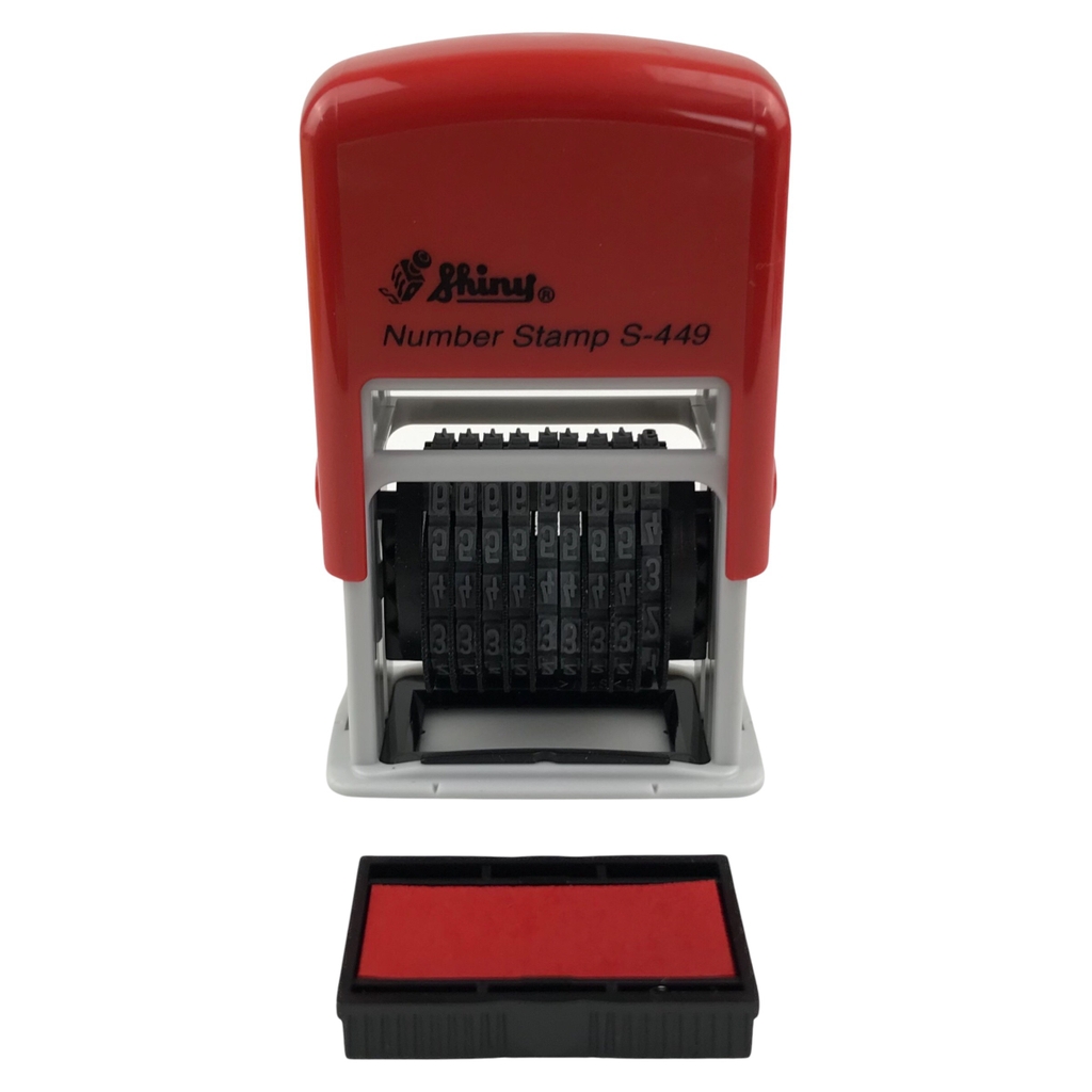 Dấu số xoay tự động - Thẻ mực Shiny S449 9 số 4mm