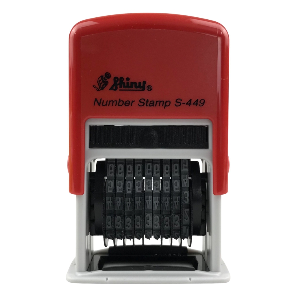 Dấu số xoay tự động - Thẻ mực Shiny S449 9 số 4mm