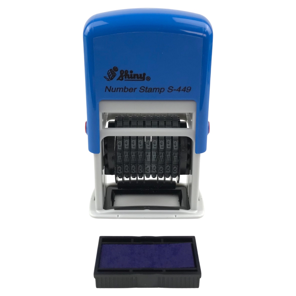 Dấu số xoay tự động - Thẻ mực Shiny S449 9 số 4mm