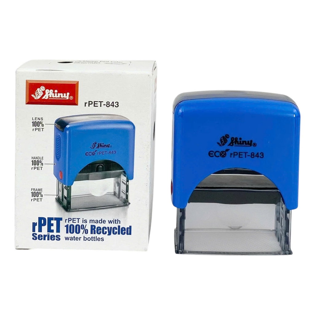 Dấu - Thẻ mực Shiny S843 47x18mm trắng