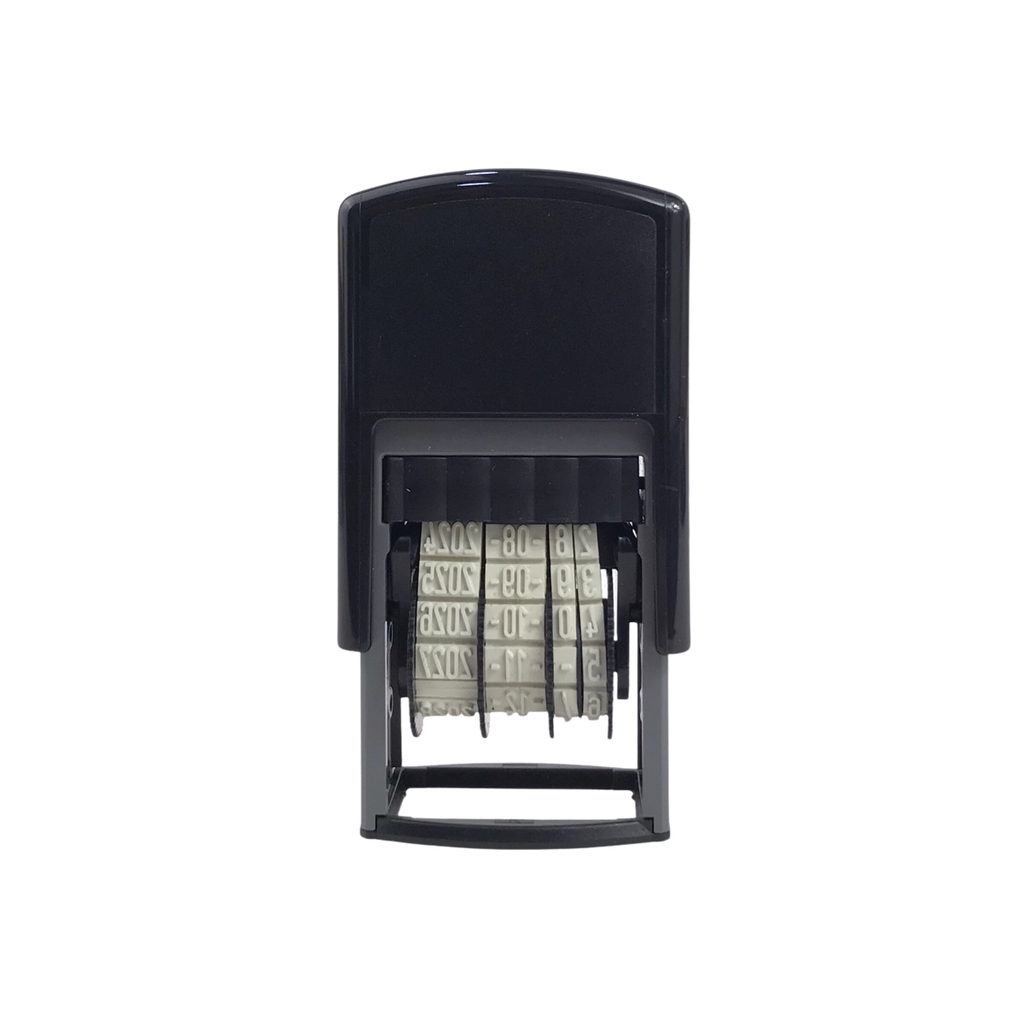 Dấu Trodat 4850 25x5mm Tiếng Anh xanh dương