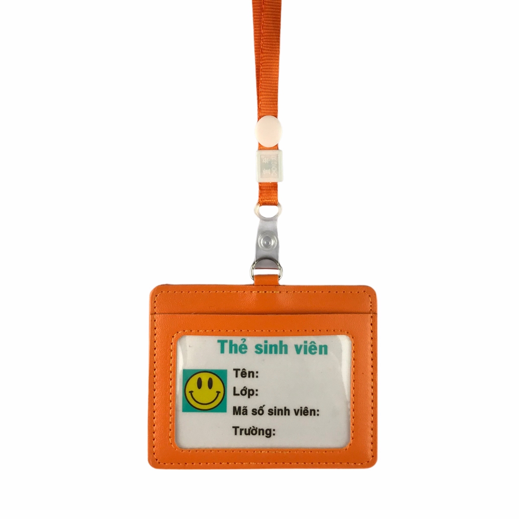 Dây đeo thẻ lụa 1cm đầu móc nhựa trong [50] (100)