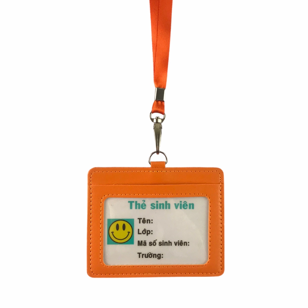 Dây đeo thẻ lụa 1cm đầu móc xoay [50] (100)