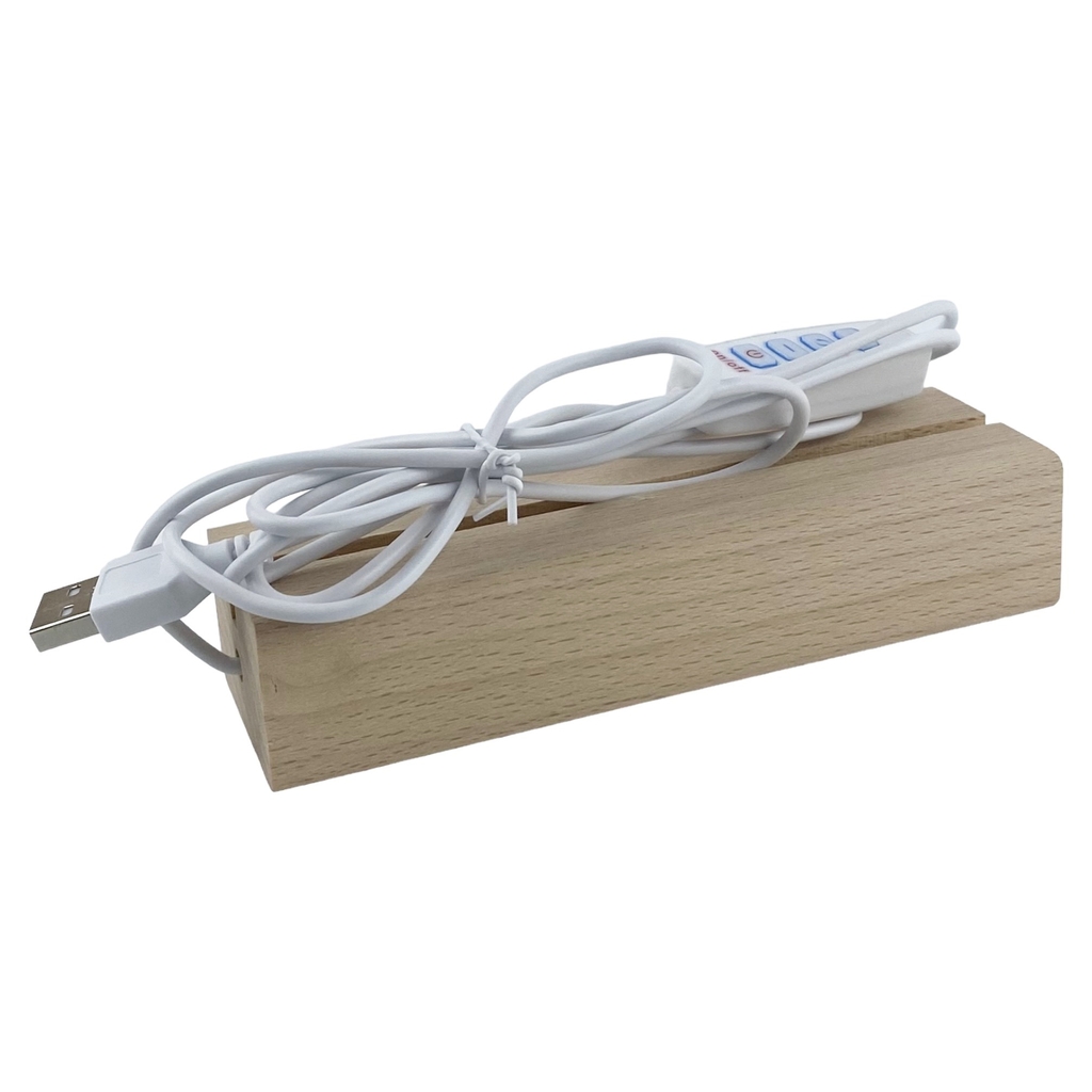 Đế gỗ có đèn led DG203 145x45x30mm 3 màu