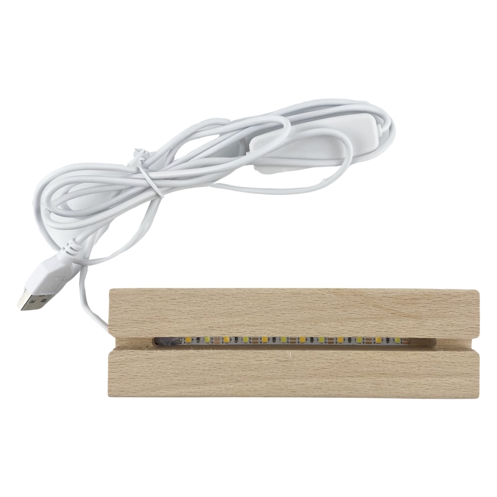 Đế gỗ có đèn led DG203 145x45x30mm 3 màu