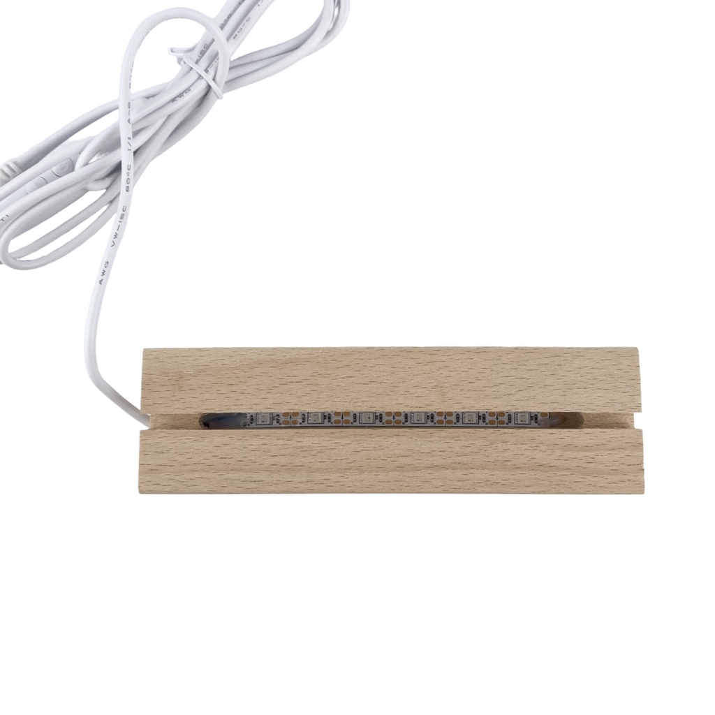 Đế gỗ có đèn led DG204 145x45x30mm 7 màu