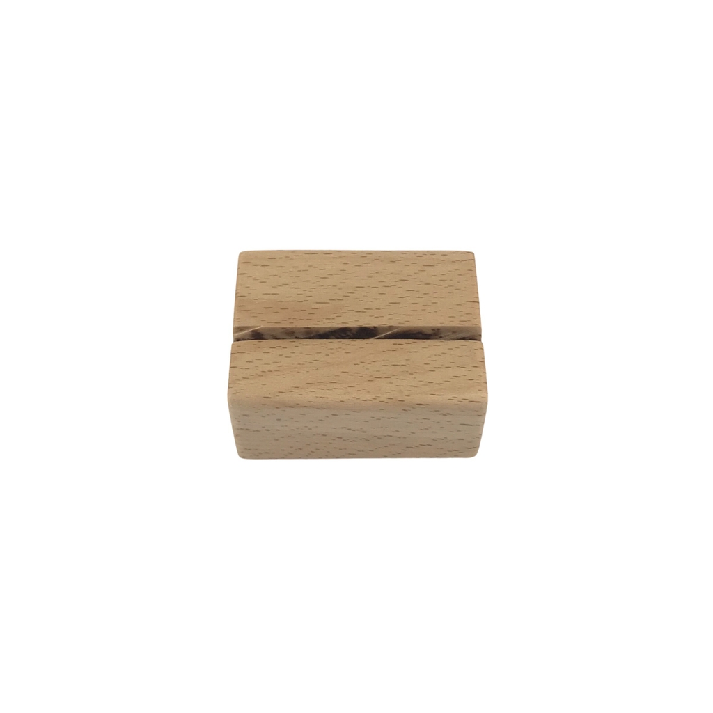 Đế gỗ Enter FG-10 50x40x25mm, Đế gỗ giữ Namecard, Giá đỡ kẹp ảnh mini, Kệ cài bàn đặt tiệc, Chân menu gỗ (20)