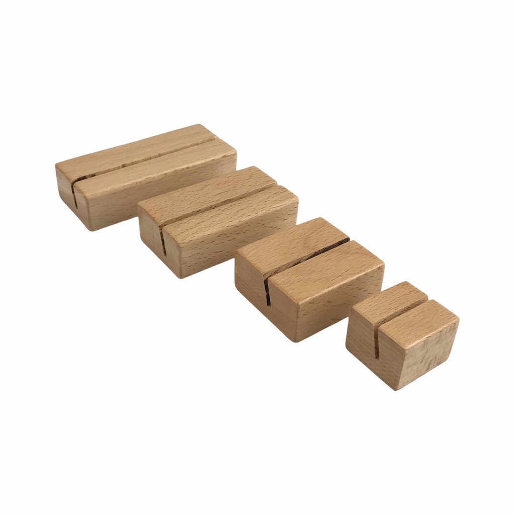 Đế gỗ Enter FG-09 40x30x25mm, Đế gỗ giữ Namecard, Giá đỡ kẹp ảnh mini, Kệ cài bàn đặt tiệc, Chân menu gỗ (20)