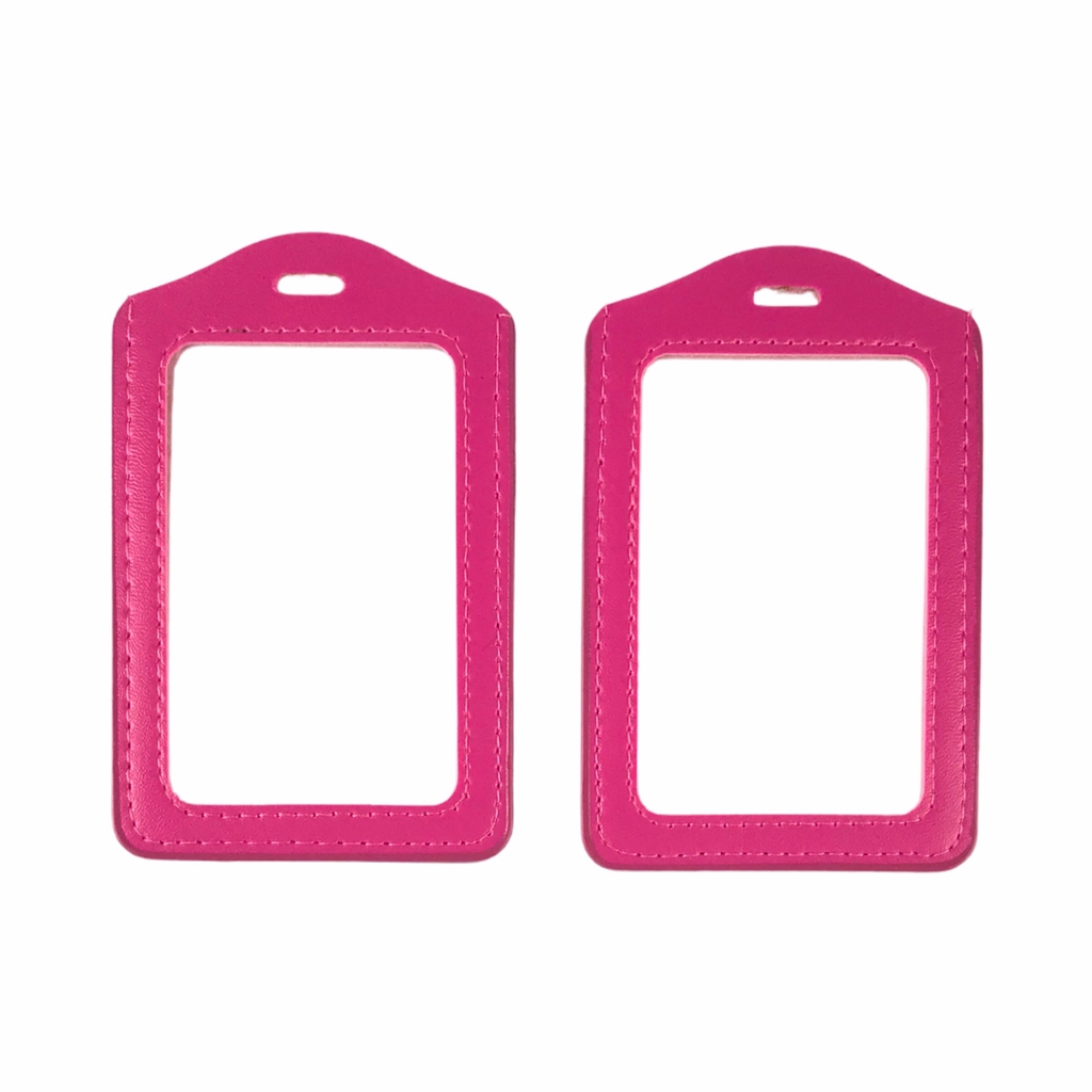 Bao đựng thẻ da 5.5x8.5cm 2 mặt kiếng đứng (50)