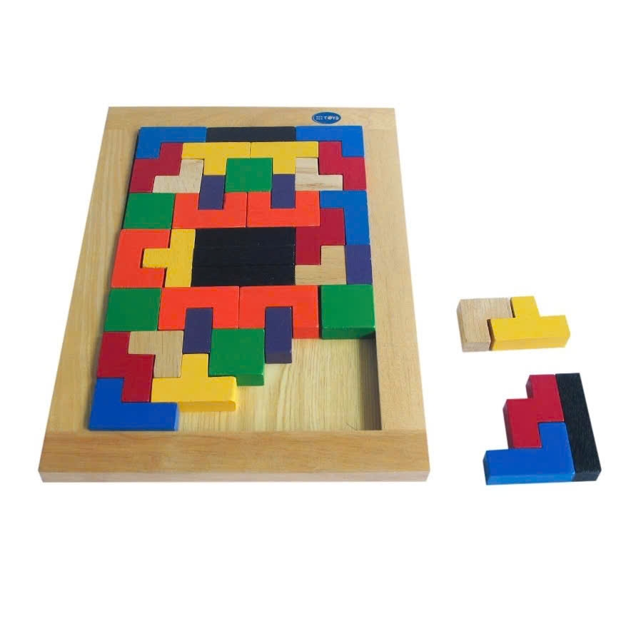 Đồ chơi bằng gỗ DT Win Win Toys 67152 - Bộ xếp gạch nhỏ