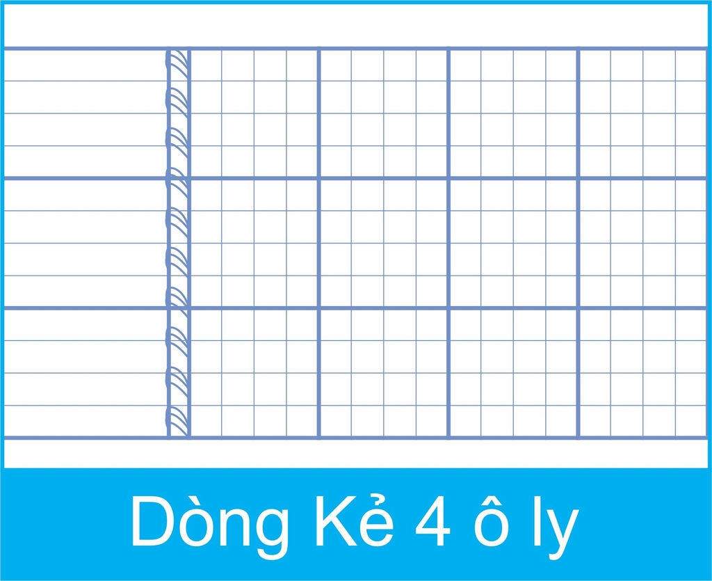 Tập kiểm tra TT 80gsm 4 ô ly (10/120)
