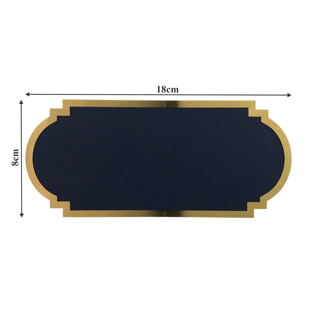 Biển số phòng da BP02 chữ nhật viền inox, Bảng số chung cư, khách sạn, toà nhà