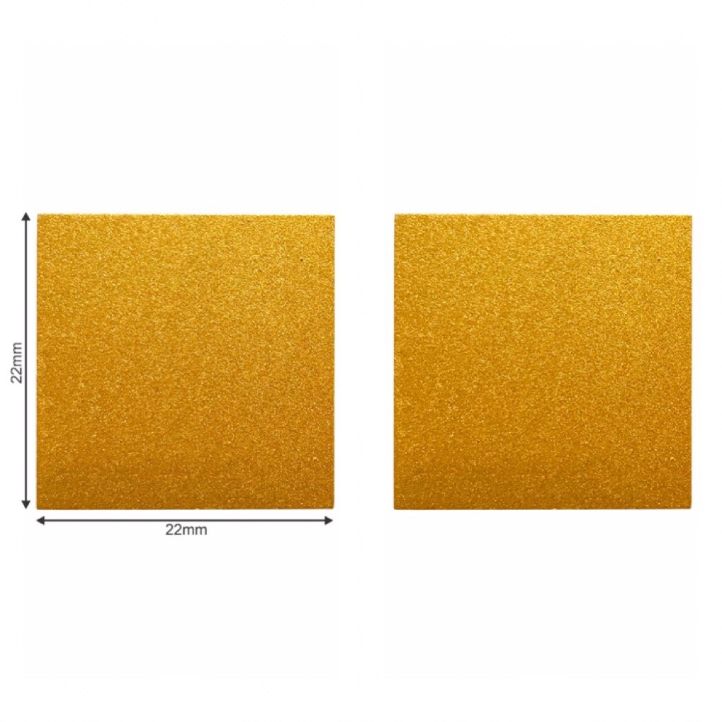 Phôi thẻ tên kim loại BT53 22x22mm vàng (50)